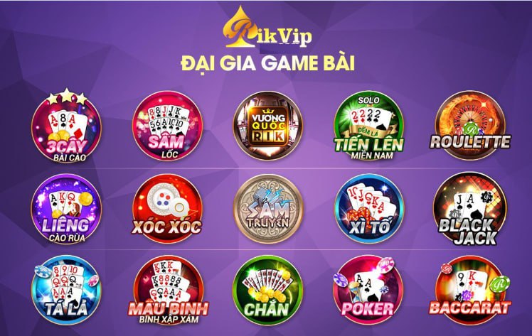 Các trò chơi hấp dẫn khác trên RIK VIP